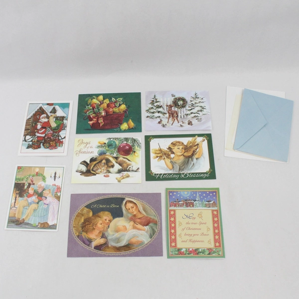 Lot of 8 Paralyzed Veterans of America Christmas Cards and 5 Envelopes