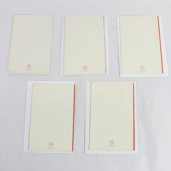 Lot of 5 Vintage Garrison Christmas Greeting Cards With Envelopes