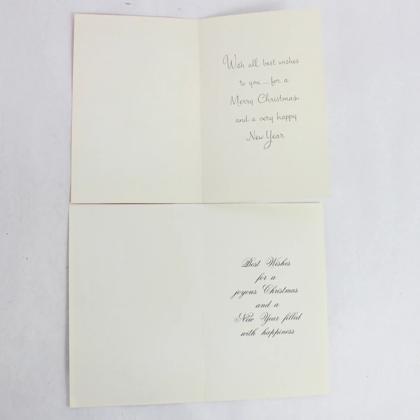 Lot of 5 Vintage Garrison Christmas Greeting Cards With Envelopes