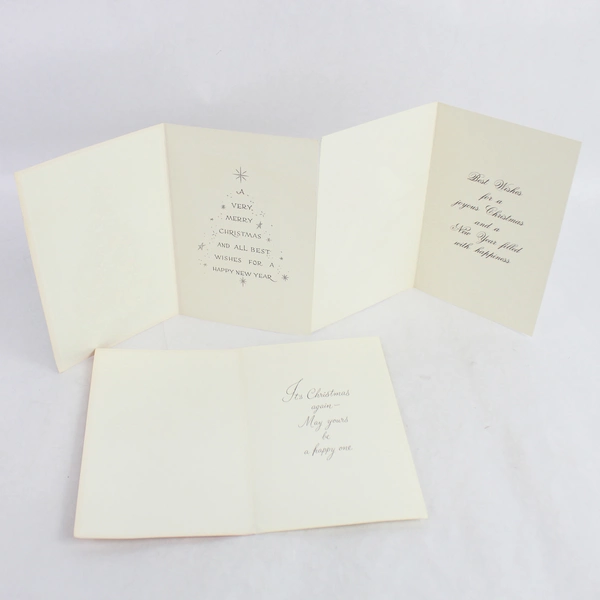Lot of 5 Vintage Garrison Christmas Greeting Cards With Envelopes