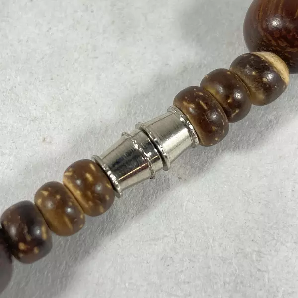 Handmade Multi Color Wood Bead Strand Necklace 25.5 Inch