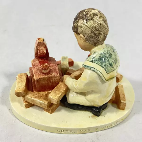 Vtg 1979 Sebastian "Building Days Boy" Figurine #9107/10,000 with Box