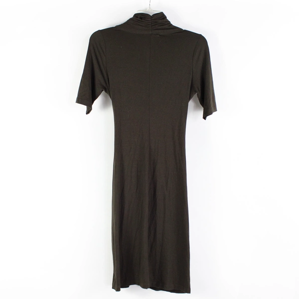 Karen Kane Faux Wrap Dress Women's Size XS Brown Short Sleeve Knee Length