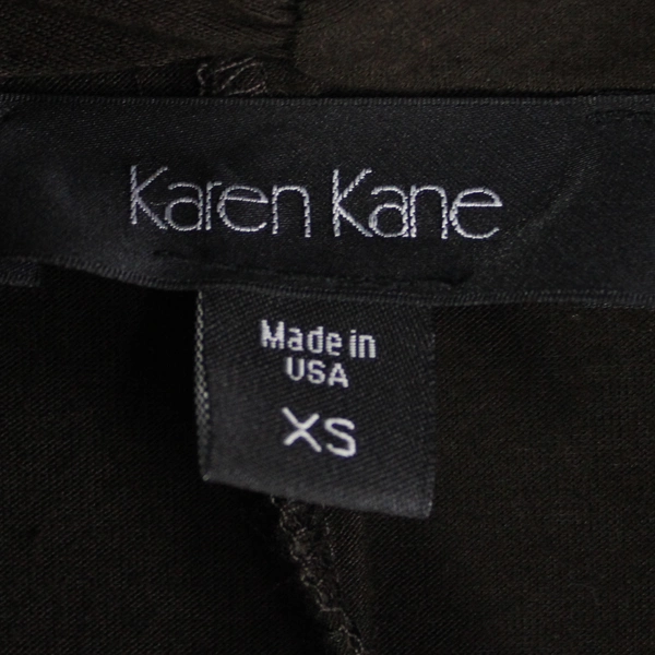 Karen Kane Faux Wrap Dress Women's Size XS Brown Short Sleeve Knee Length