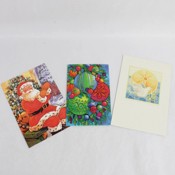 Lot of 6 Fantus Paper Products Christmas Greeting Cards With Envelopes