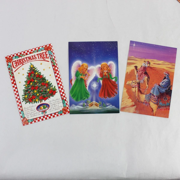 Lot of 6 Fantus Paper Products Christmas Greeting Cards With Envelopes