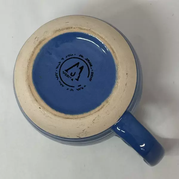 Meritage Blue And Beige Pottery Drip Coffee Mug