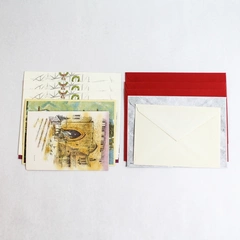 Lot of 5 Grand Award Christmas Greeting Cards With Envelopes Historical Art