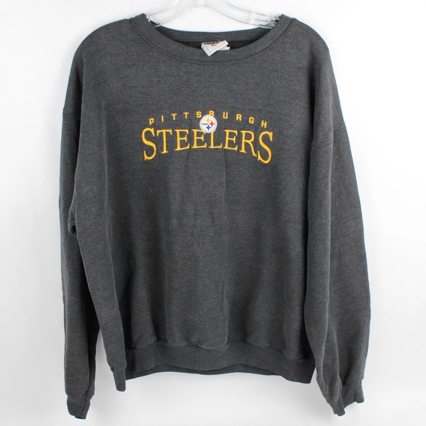 NFL Women's Large Gray Pittsburgh Steelers Sweatshirt No Hood