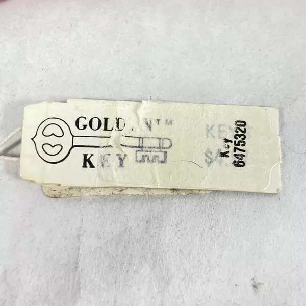 Gold Key Wood Bead Necklace Red Yellow Parrot Pendant 18.5 Inch