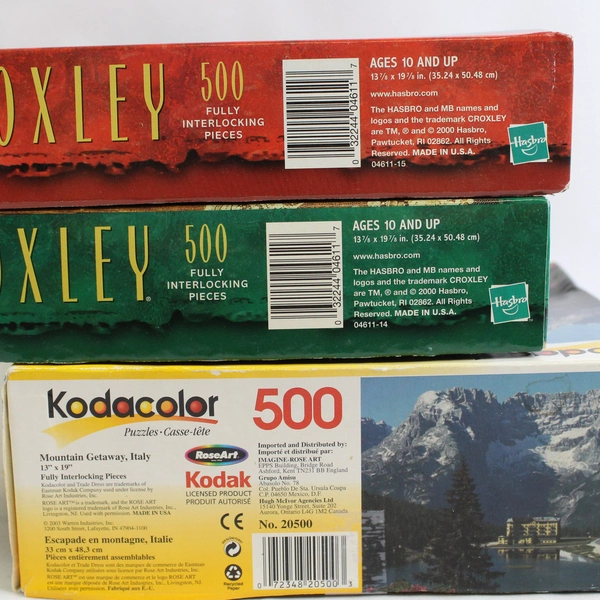 Lot of 3 Vintage Landscape Photograph 500 Piece Jigsaw Puzzles