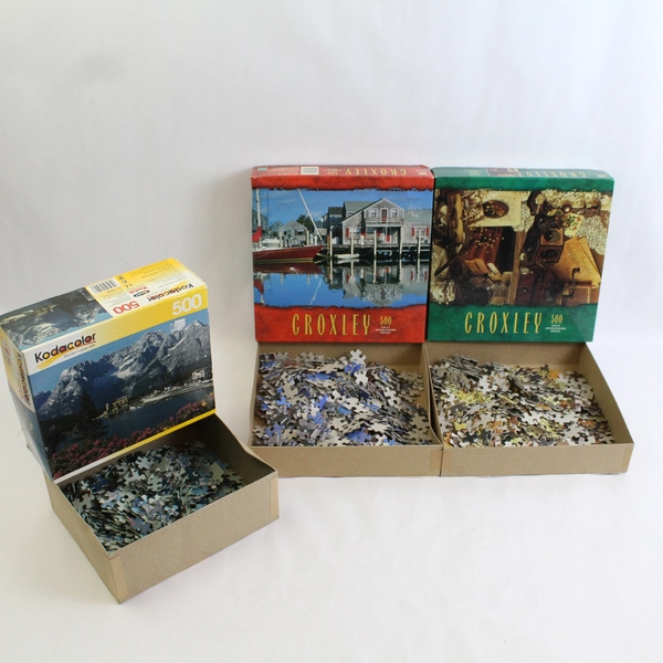 Lot of 3 Vintage Landscape Photograph 500 Piece Jigsaw Puzzles