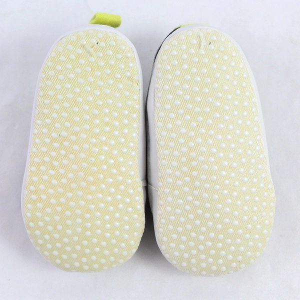 BabyGear Infant Sneaker Shoes Size 3-6 Month Black Neon Yellow Accents