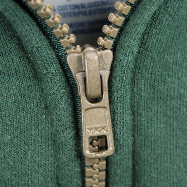 JERZEES Dark Green Pullover Men's Size Large No Hood And 1/4 Zip Up