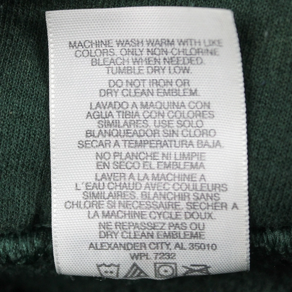 JERZEES Dark Green Pullover Men's Size Large No Hood And 1/4 Zip Up