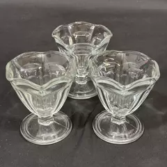 Lot of 3 Anchor Hocking Fountainware Low Sherbet Dishes 4 Inch