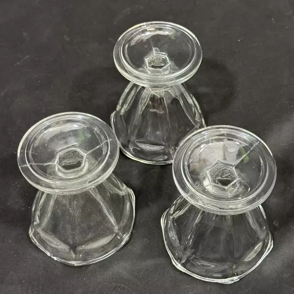 Lot of 3 Anchor Hocking Fountainware Low Sherbet Dishes 4 Inch