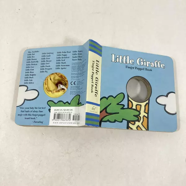 Little Giraffe Finger Puppet Book by Chronicle Books 2009 Good Condition