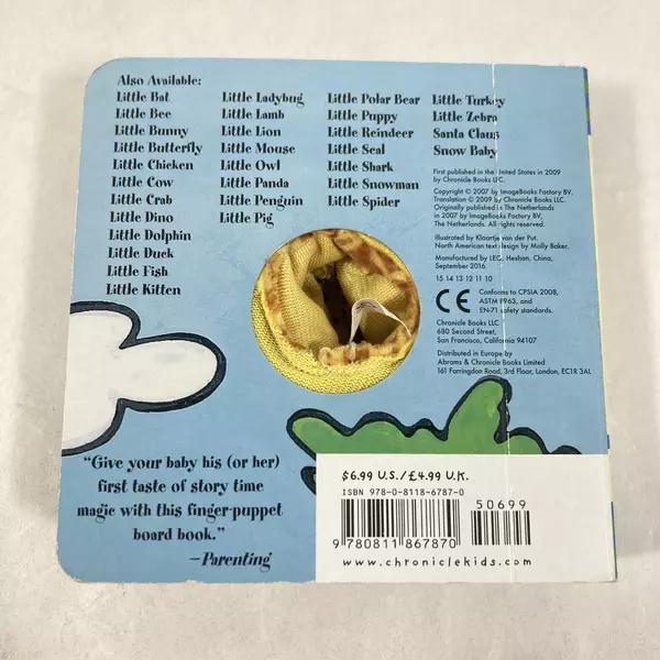 Little Giraffe Finger Puppet Book by Chronicle Books 2009 Good Condition