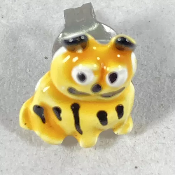 Tiny Enamel Tiger Stud Earrings