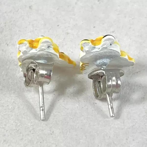 Tiny Enamel Tiger Stud Earrings