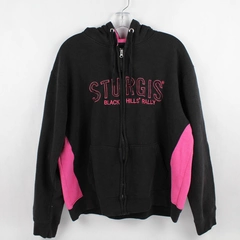Maverick Sturgis Black Hills Rally Women's XL Black & Pink Zip Up Hoodie