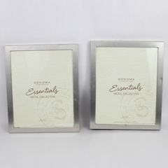 Lot of 2 Sonoma Essentials Metal Freestanding Photo Frames 8x10 inches