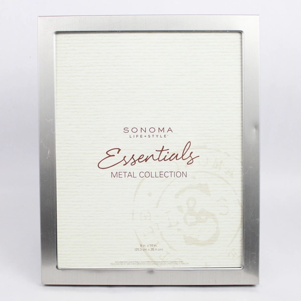 Lot of 2 Sonoma Essentials Metal Freestanding Photo Frames 8x10 inches