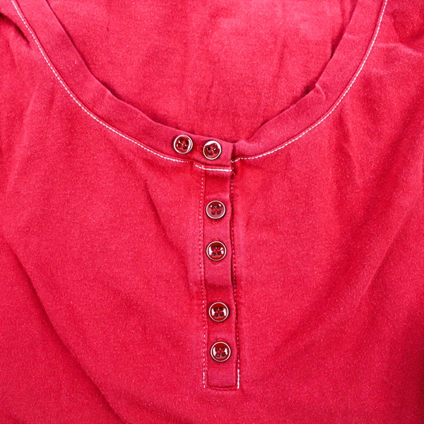 Soma Intimates Women's Large Red Long Sleeve Knee Length Night Gown