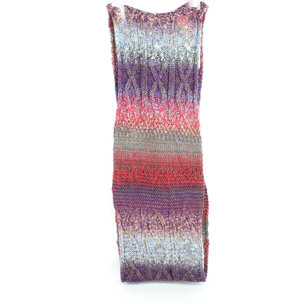 Indigo Soul Knit Infinity Scarf Shawl Pink Purple Metallic Wrap Acrylic Blend