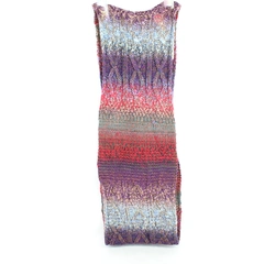 Indigo Soul Knit Infinity Scarf Shawl Pink Purple Metallic Wrap Acrylic Blend