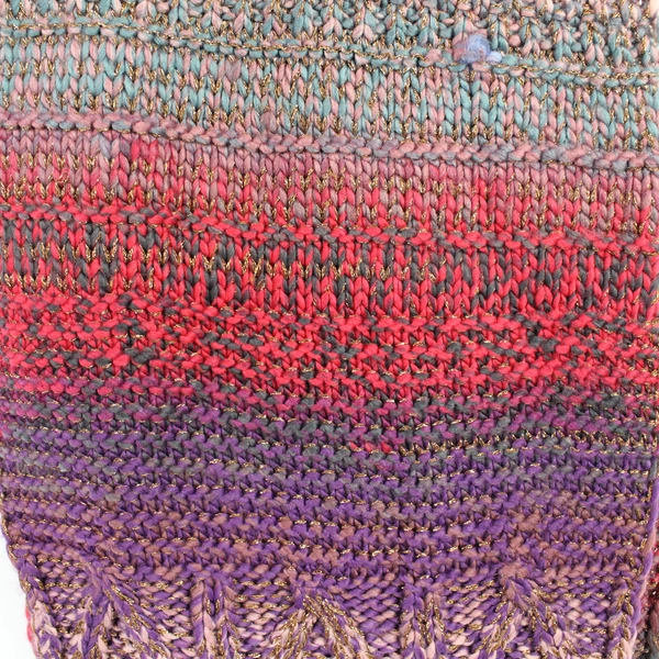 Indigo Soul Knit Infinity Scarf Shawl Pink Purple Metallic Wrap Acrylic Blend