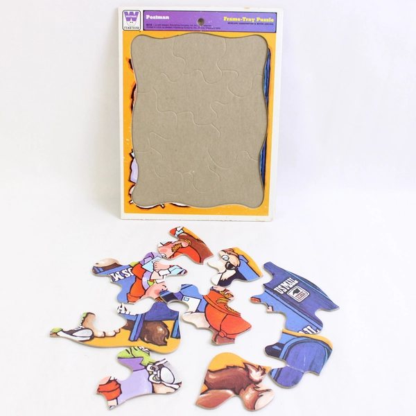 Vintage 1974 Whitman Postman Frame Tray Children's Puzzle Complete