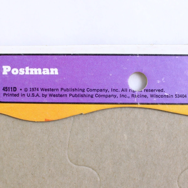 Vintage 1974 Whitman Postman Frame Tray Children's Puzzle Complete