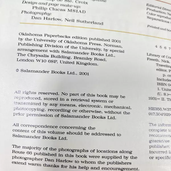 Traveling Route 66 by Nick Freeth 2001 Paperback in Good Condition