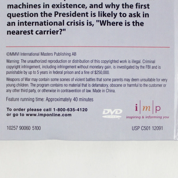 US Navy Carriers Weapons of War DVD and Booklet History US Combat History