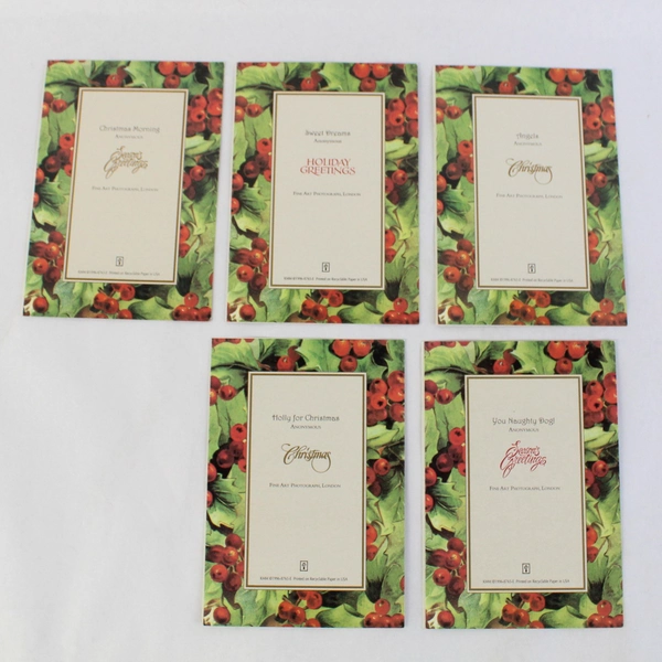 Set of 5 Angels Anonymous Christmas Greeting Cards With Envelopes