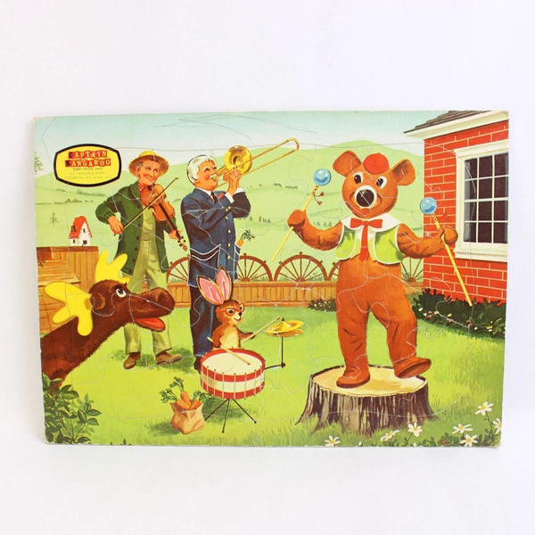 Lot of 3 VTG Fairchild Child Tray Puzzles 10x14 Toyland Little Helpers Kangaroo