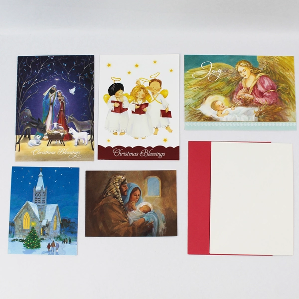 Lot of 5 Paralyzed Veterans Of America Religious Christmas Cards