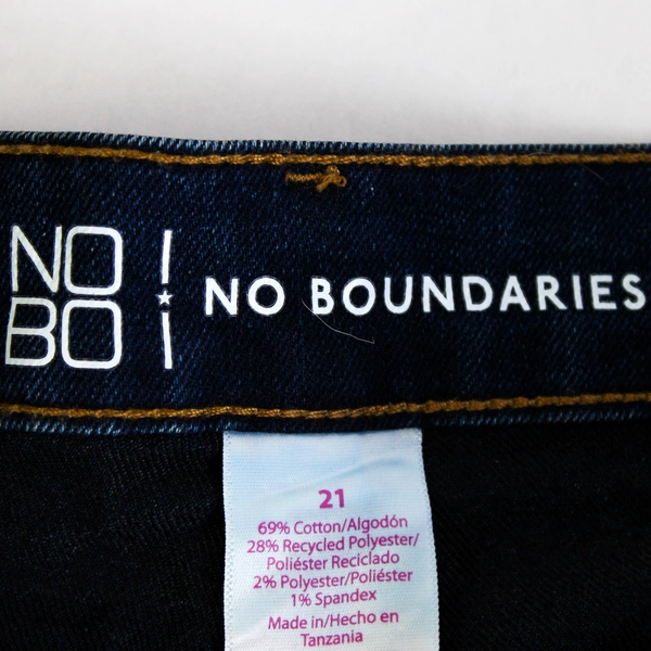 No Boundaries Women's Bootcut Jeans Size 21 Cotton Stretch Dark Wash