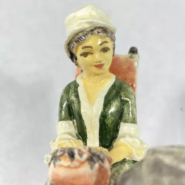 1951 Sebastian Miniature Colonial Lace Maker Figurine 2.5" Good Condition