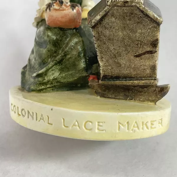 1951 Sebastian Miniature Colonial Lace Maker Figurine 2.5" Good Condition