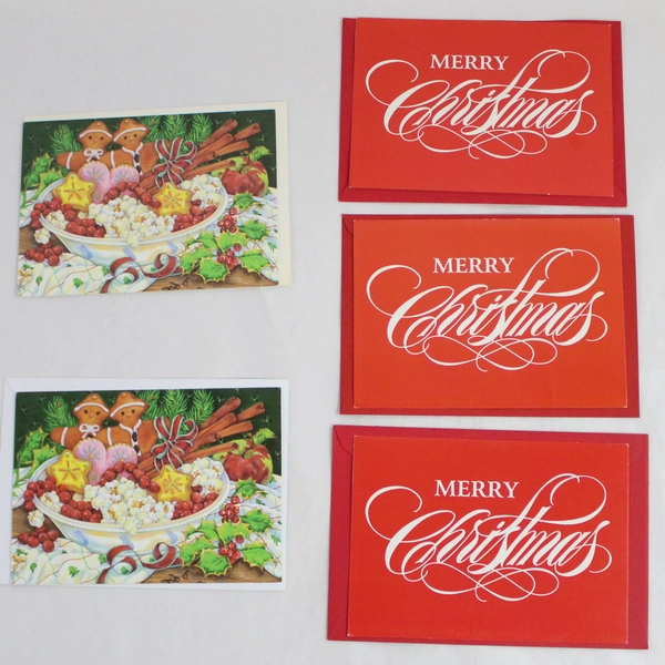 Lot of 5 Paper Magic Group Christmas Greeting Cards With Envelopes