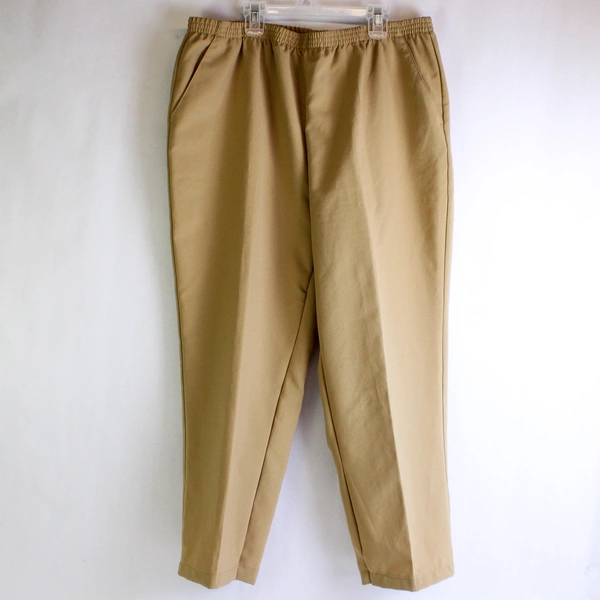 Sara Morgan Khaki Pants Women's 20 Petite Elastic Waistband Pockets