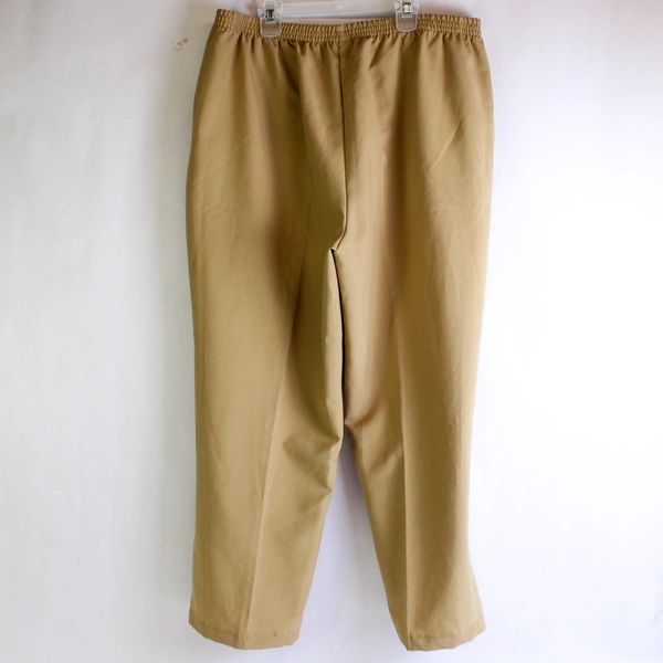 Sara Morgan Khaki Pants Women's 20 Petite Elastic Waistband Pockets
