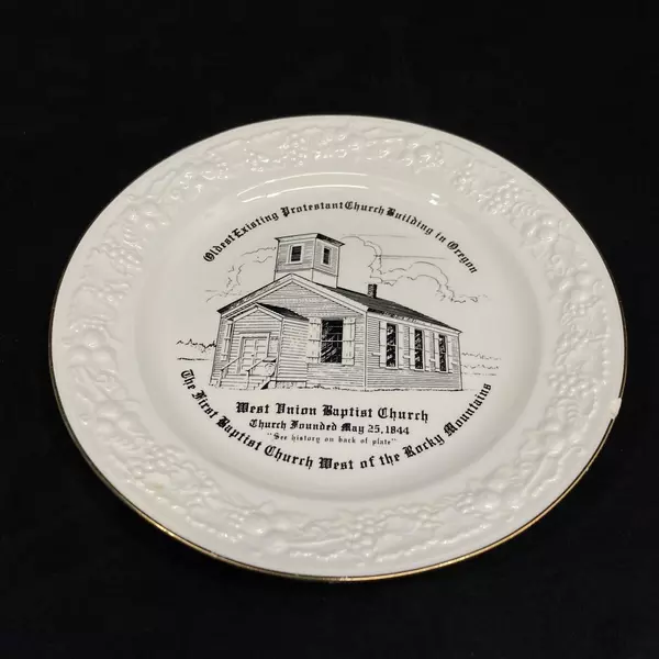 1959 Homer Laughlin Oldest Existing Protestant Church Building In Oregon Plate