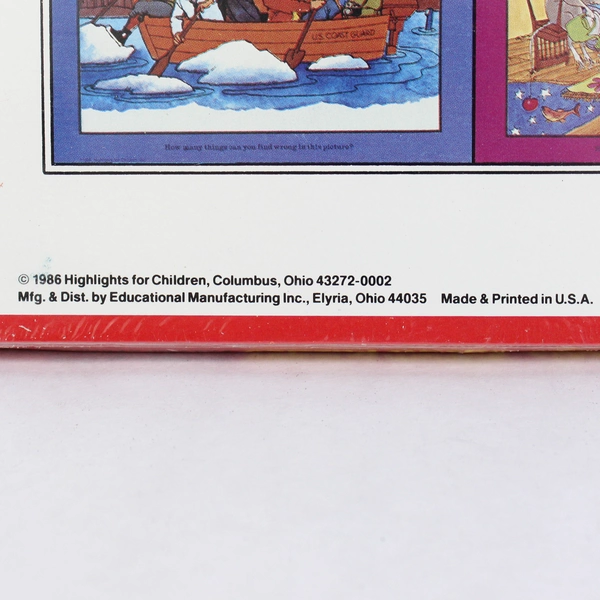 Set of 4 VTG Highlights for Children Whats Wrong Jugsaw Puzzles Ages 4-10