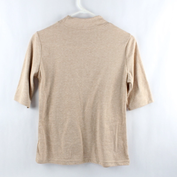 Liyo Hon Beige Pink Short Sleeve Top Women's Size Small