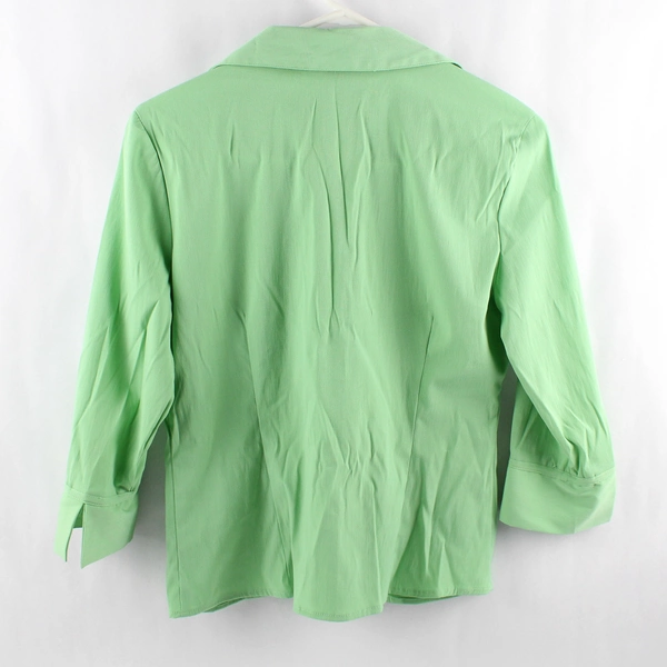 Scott Taylor Petite Green Button Down Long Sleeve Dress Shirt Women's Size S