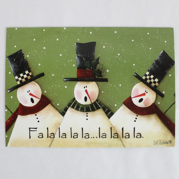 Lot of 9 Crown Point Graphics Snowman Christmas Cards With Envelopes